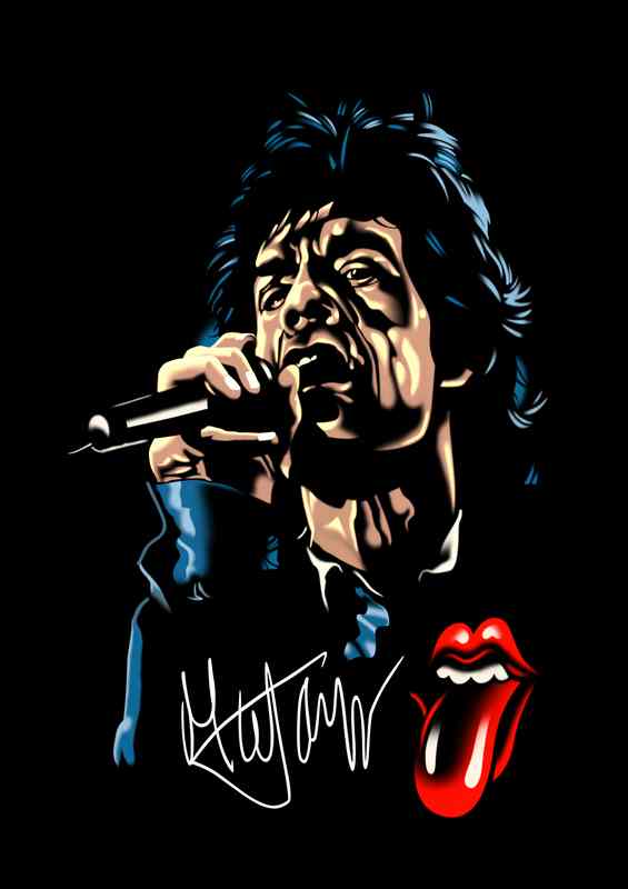 mick jagger lips | Canvas