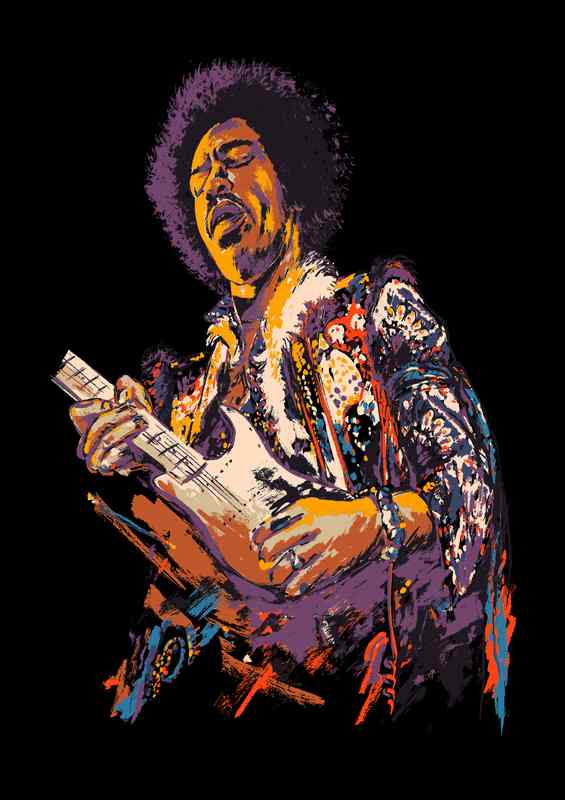 purple haze Brush stroke style | Canvas