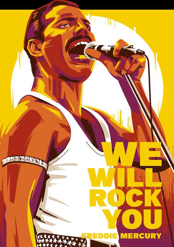 we will rock you freddie music | Metal Poster