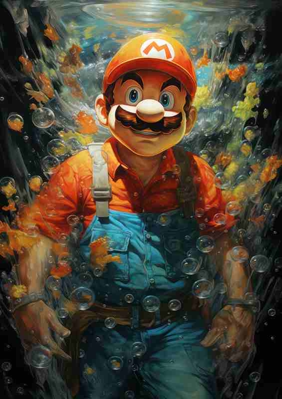 Mario painted style nice effect | Poster