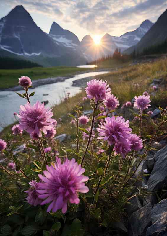 Glacier Park Purple Flowers | Di-Bond