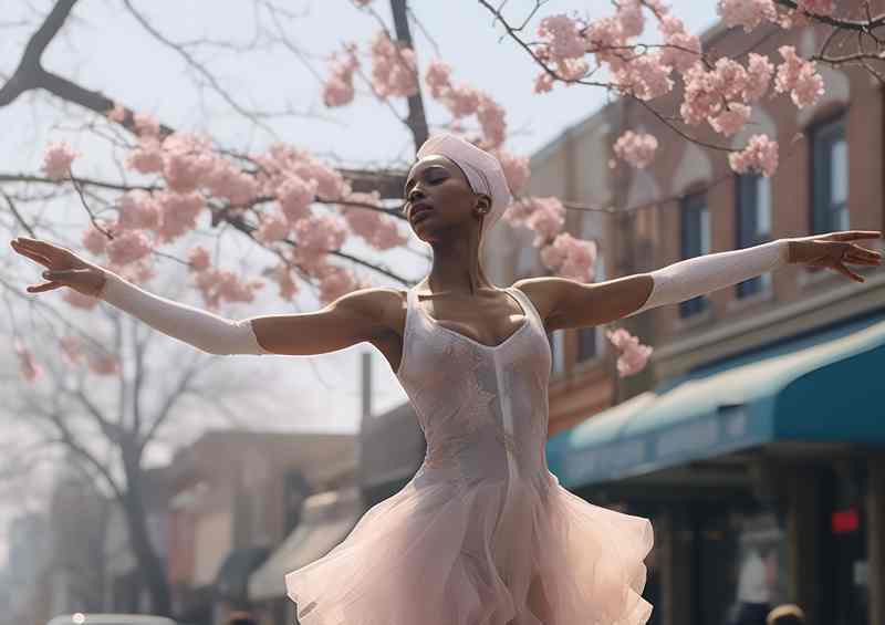 Female Dancer On The Street | Di-Bond