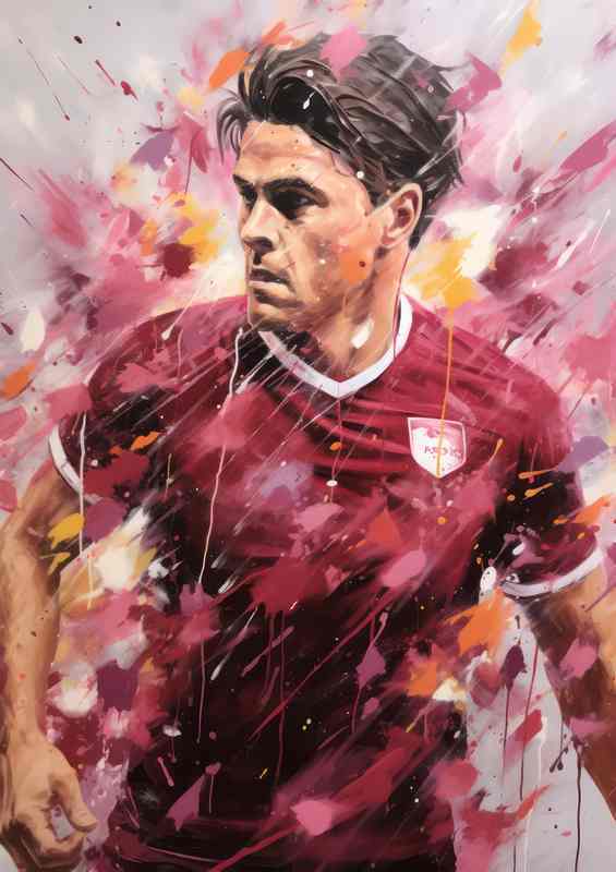 Jack Grealish Footballer in the style of painted art | Canvas