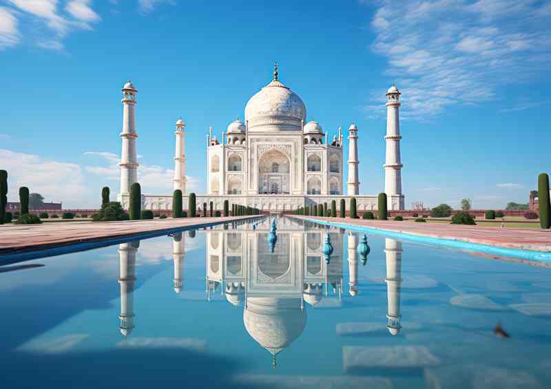 Taj Mahal Metal Poster | India's Finest in the Sun