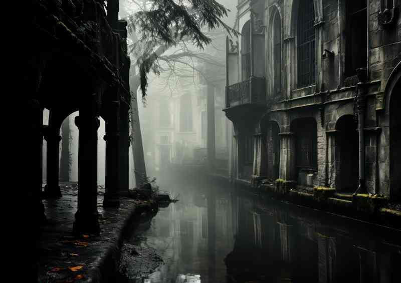 Old School Picture Of The Waterways In Venice | Metal Poster