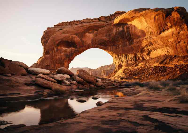 Sunrise Archangel Bridge Reflecting Waters - Di-Bond