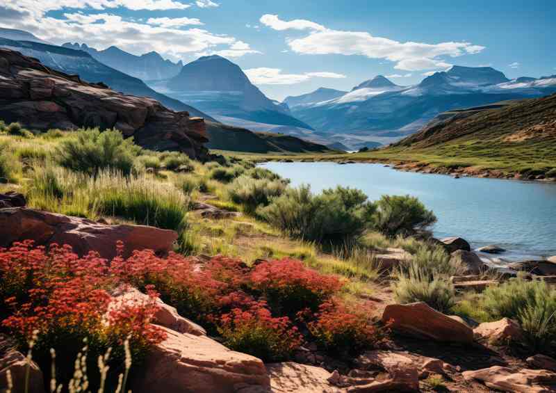 The Lakes and the mountains with bright blue skys | Di-Bond
