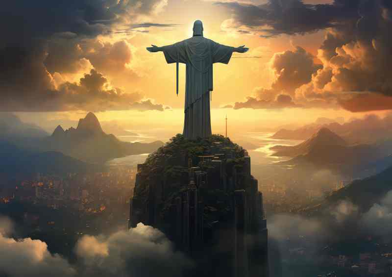 Sunrise Christ Redeemer Canvas