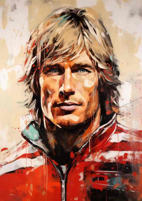 James Hunt Formula one racing driver | Metal Poster