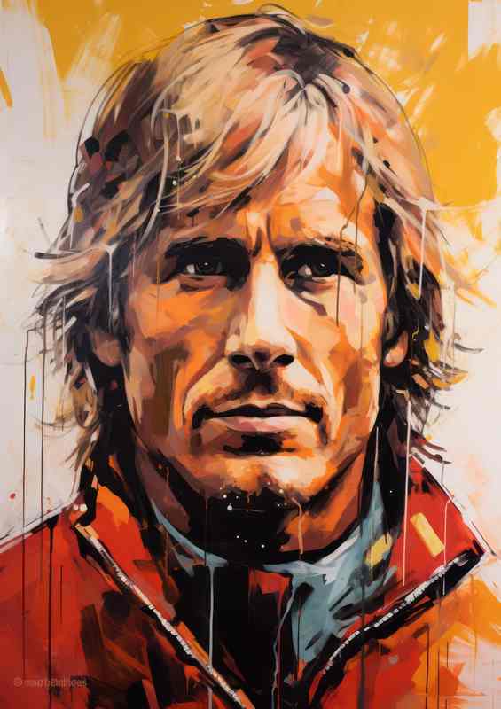 James Hunt Formula one racing driver portrait | Canvas