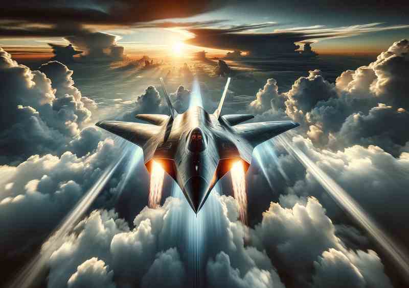Supersonic Jet Fighter DominiSky Stealth Jet