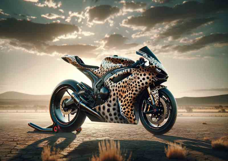 Cheetah Themed Superbike High Speed Design | Poster