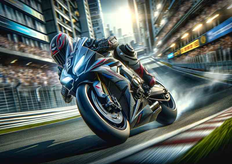 Close Up of Superbike Racing on Urban Circuit | Canvas