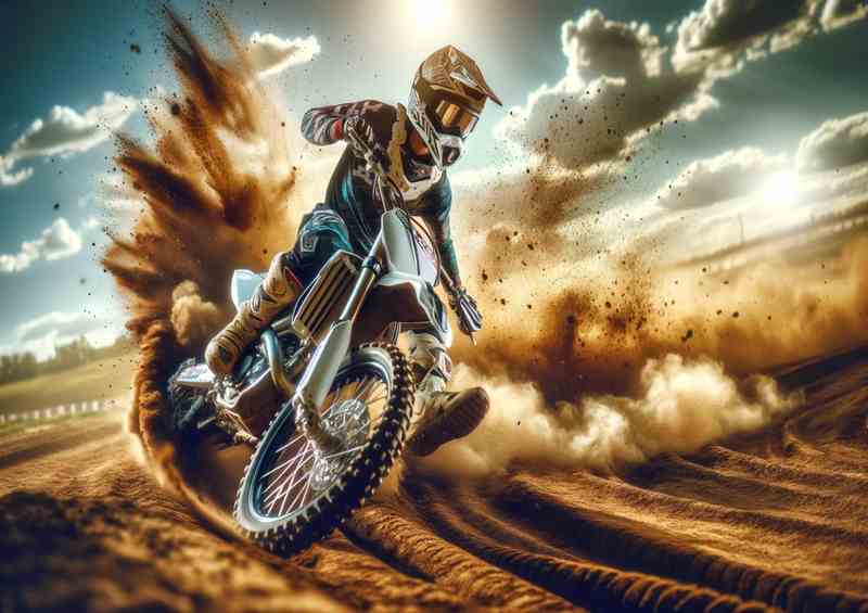 Dirt Bike Racer Extreme Sports Action a skilled rider | Canvas