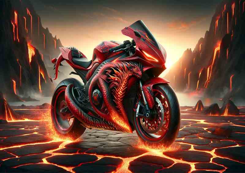 Fury Fiery Red Superbike Design | Canvas