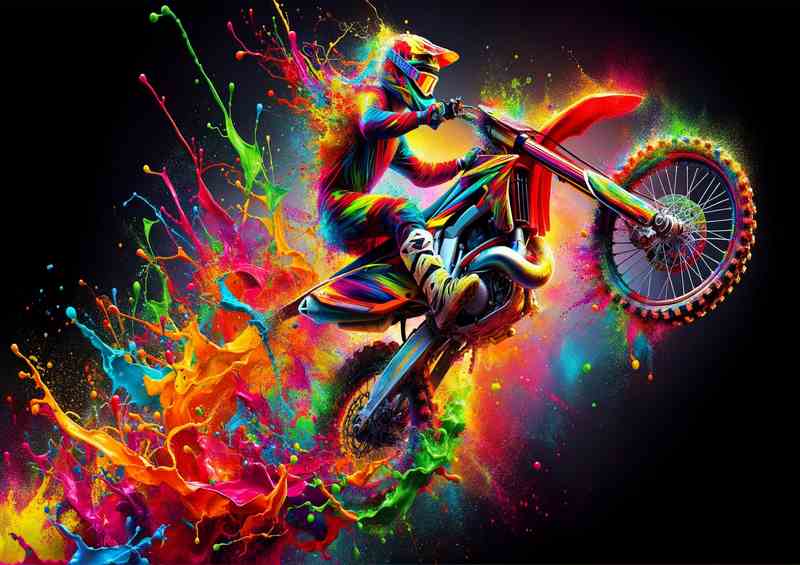 AcroSplash Motocross Racer Poster