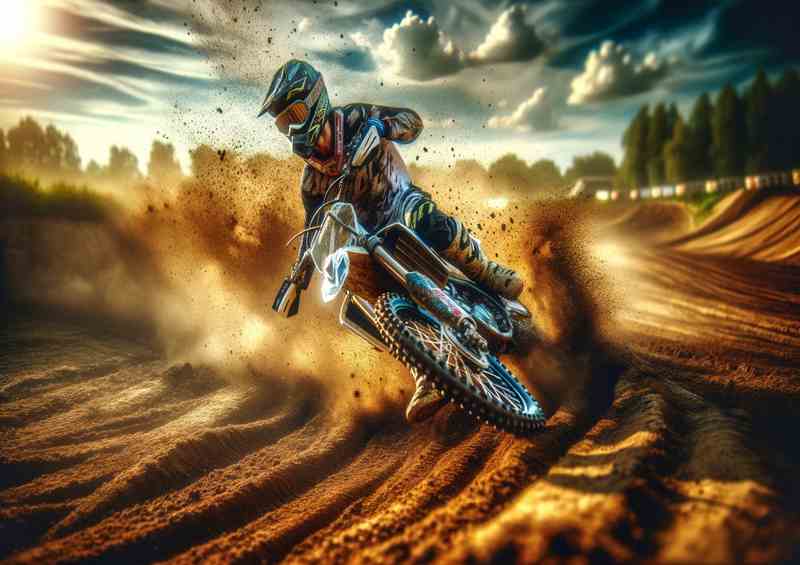 Motorcross Bike Racer Extreme Sports Action | Canvas
