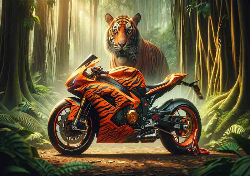 Tiger Essence Bold Orange Superbike | Canvas