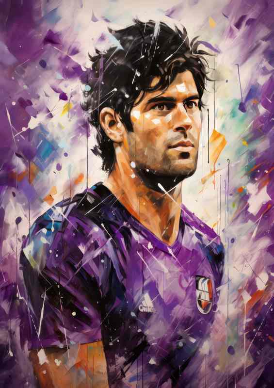 Kak Footballer in the style of a painted art | Canvas