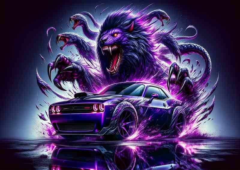 Ferocious Beast Fusion Purple Muscle Car | Di-Bond