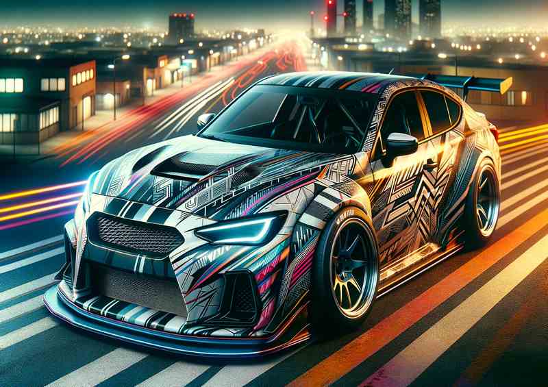 Street Racing Car with Enhanced Graphics | Di-Bond
