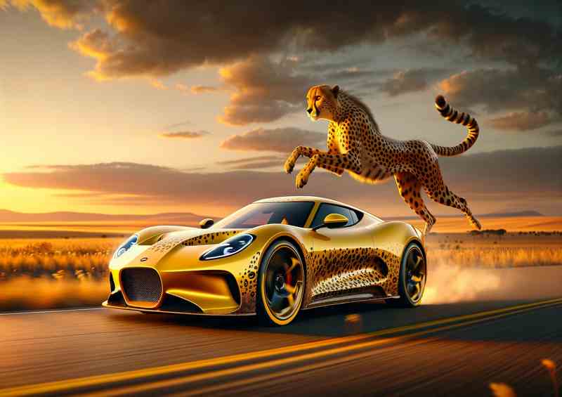 Swift Cheetah Essence Agile Yellow Sports Car | Poster