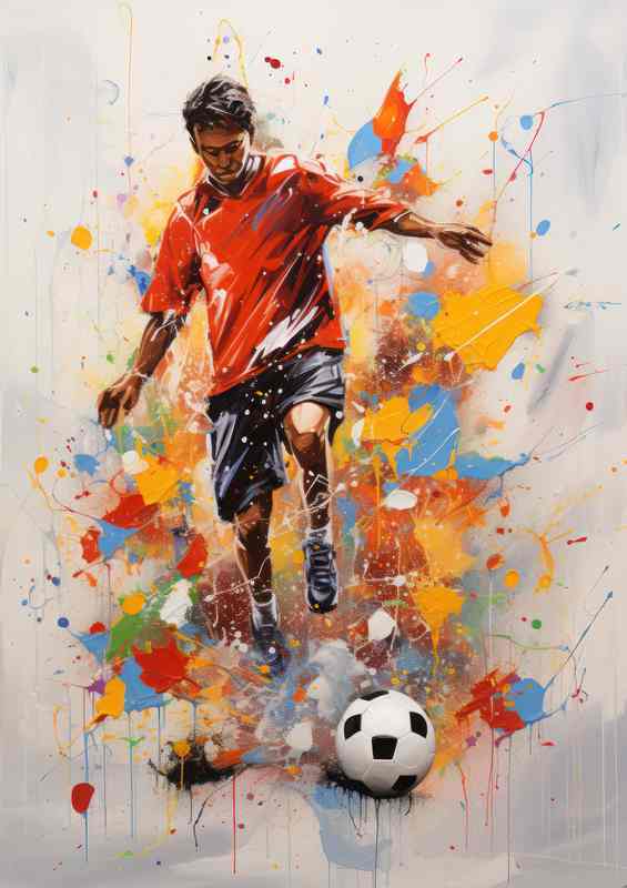 Man kicking with the ball | Di-Bond