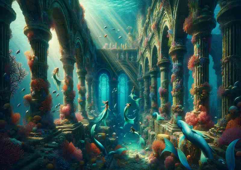 Ancient Sea Ruins the mysterious beauty of sea ruins | Poster