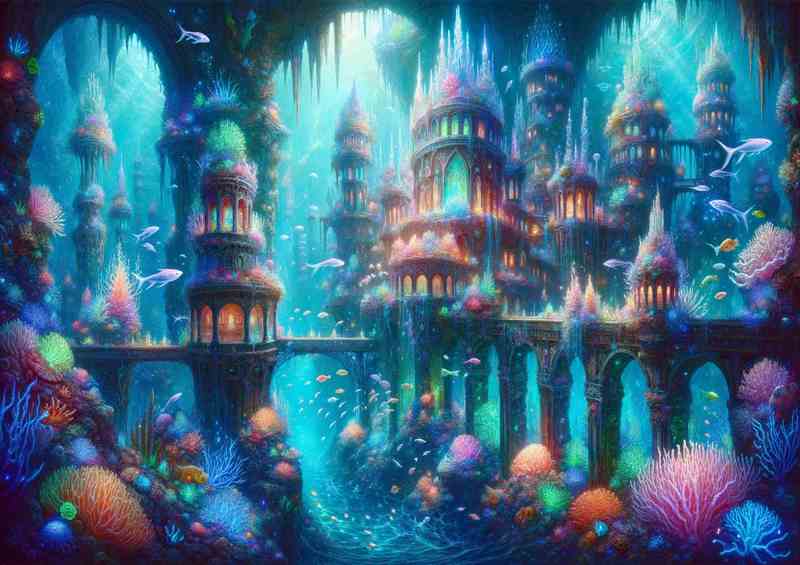 Crystal Reef Fantasy Kingdom Poster