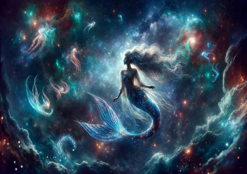 Stellar Mermaid in Galactic Ocean | Poster