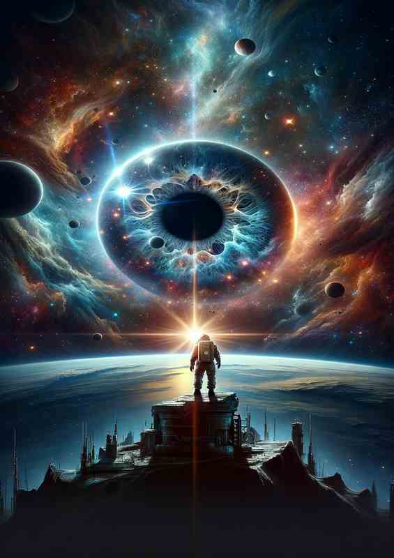 Cosmic Observer Gazing into Space | Poster