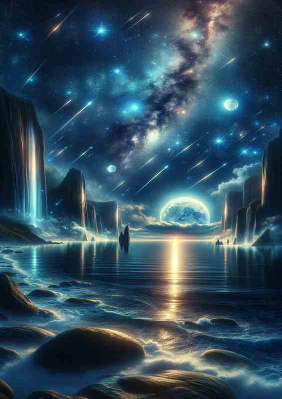 Enchanted Seascape Metal Art | Moonlit Ocean