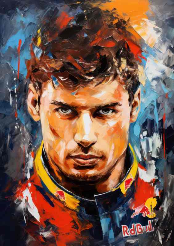 Max Verstappen Formula one racing driver portrait | Di-Bond