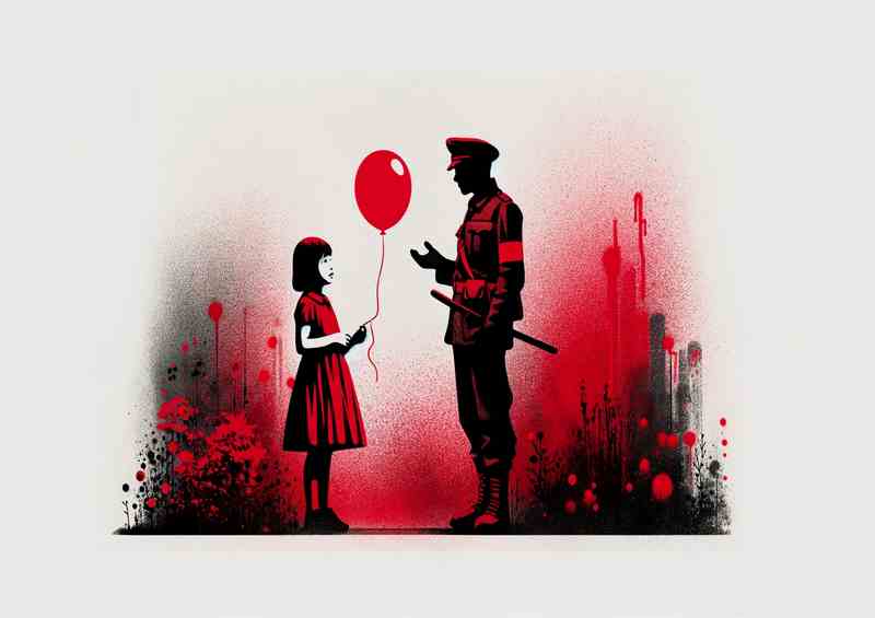 A stark color palette of red black and a touch of spray paint | Canvas