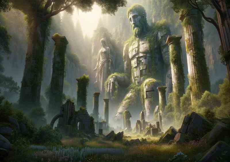 Ancient Titans Garden | Metal Poster