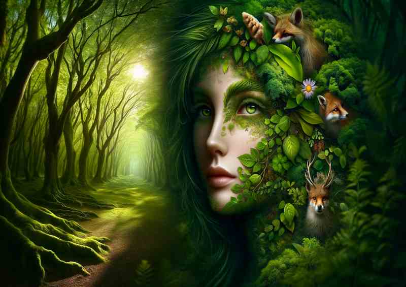 Whispering Spirit of the Grove lush greenery | Poster