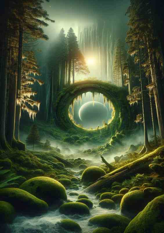 Ancient Forest Gateway to Mysterious Worlds | Poster