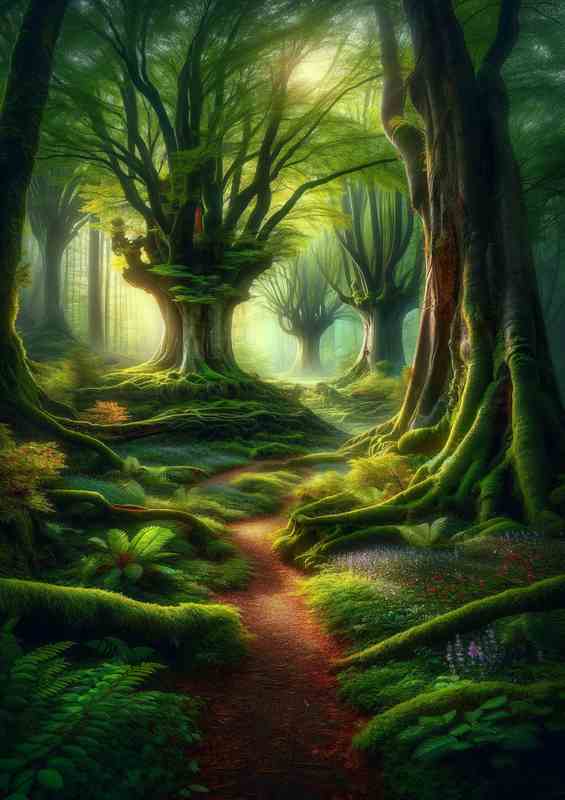 Enchanted Wilderness Mystical Forest Landscape | Canvas