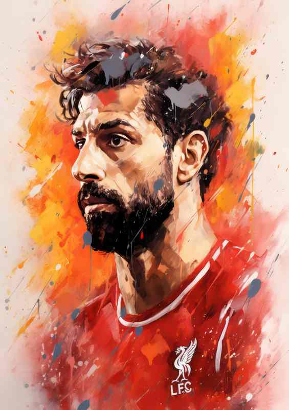 Mo Salah Footballer | Metal Poster