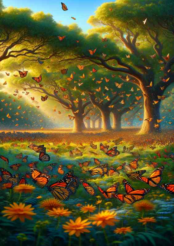 Monarch Butterfly Grove Whimsy | Di-Bond