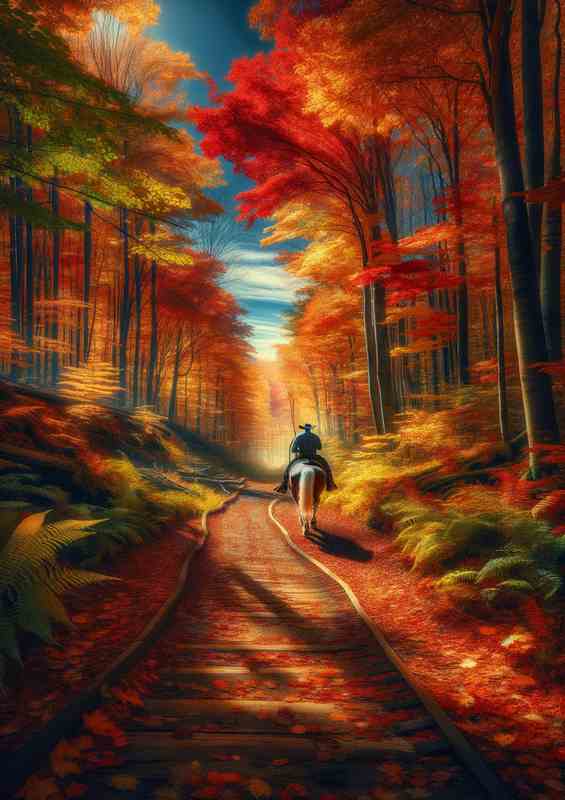 Rustic Fall Canopy Trail Poster