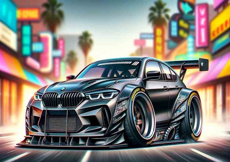 BMW street racing car with extremely exaggerated features | Di-Bond