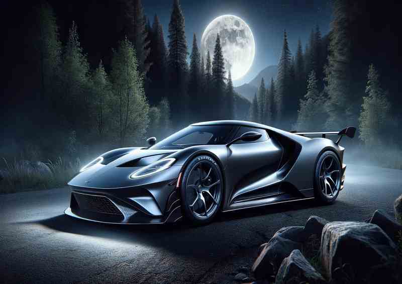 Lone Wolf Essence Sleek Grey Sports Car | Canvas