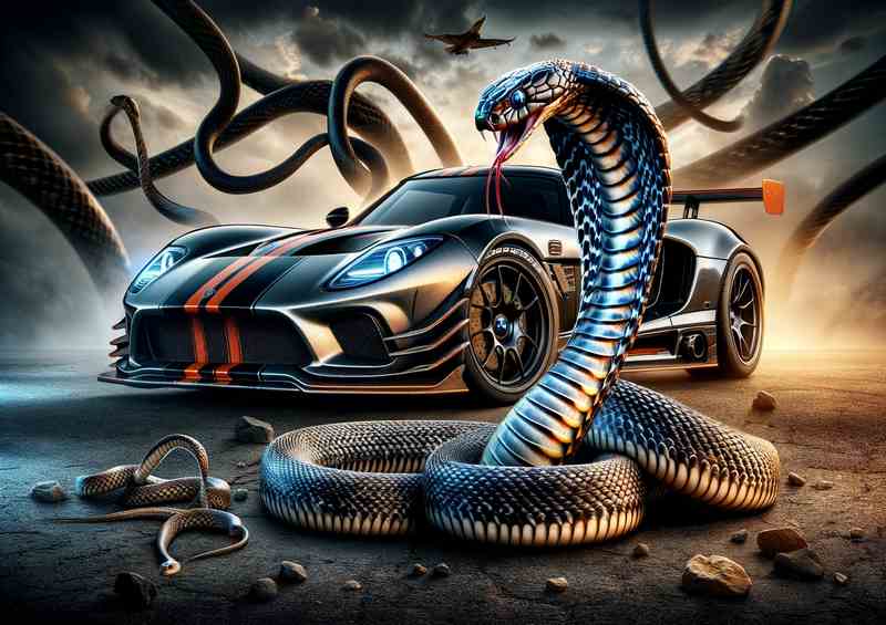 Majestic Cobra Car and Snake The Perfect team | Poster