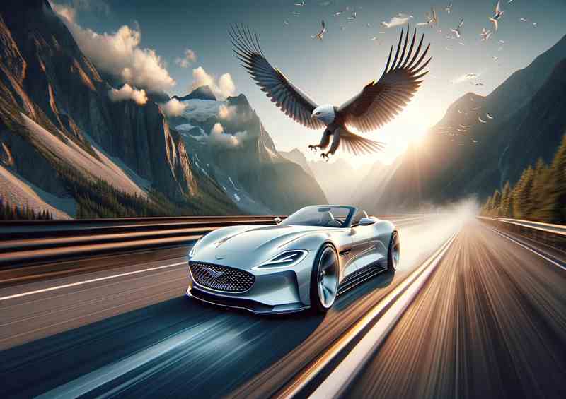 Majestic Eagle Spirit High Speed White Convertible | Poster