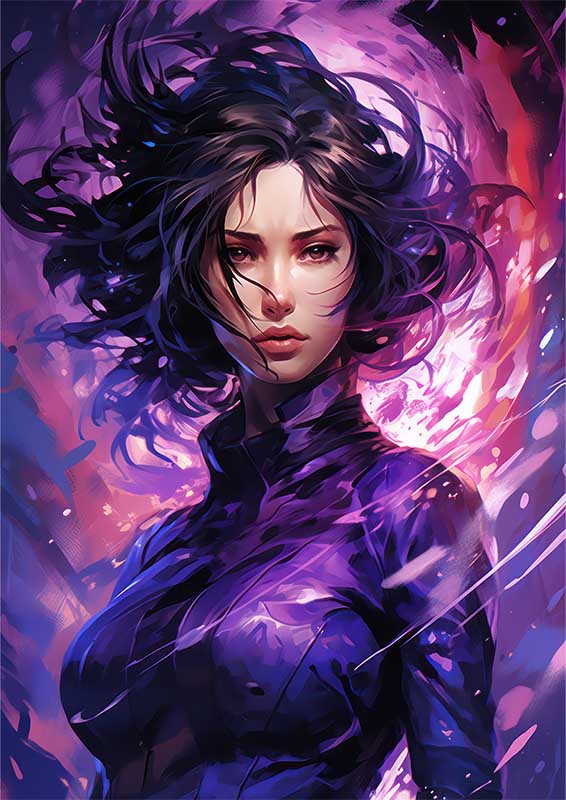 Violet Vortex Fury | Canvas