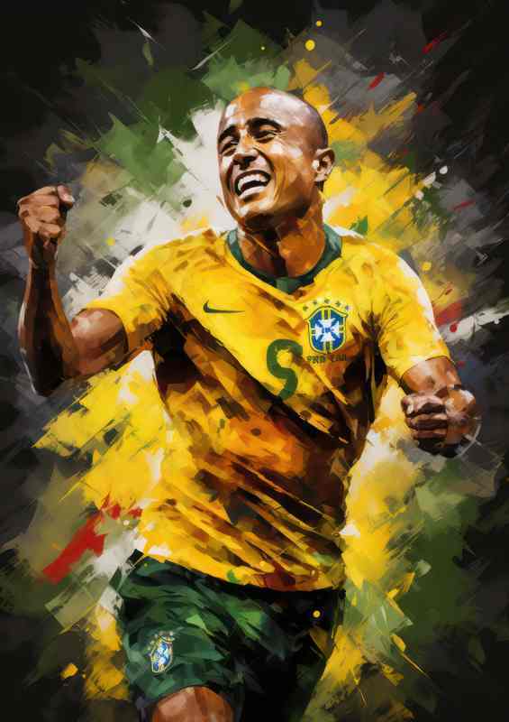 Roberto Carlos Footballer abstract style art | Poster