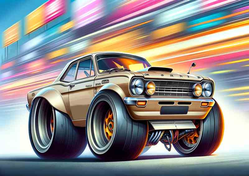Ford Cortina Turbo Racer Metal Poster