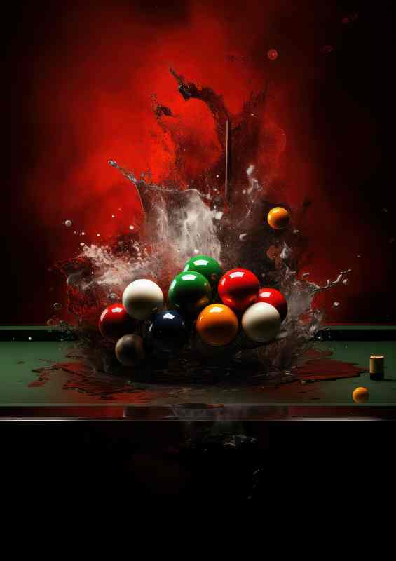 Snooker table splash art | Poster