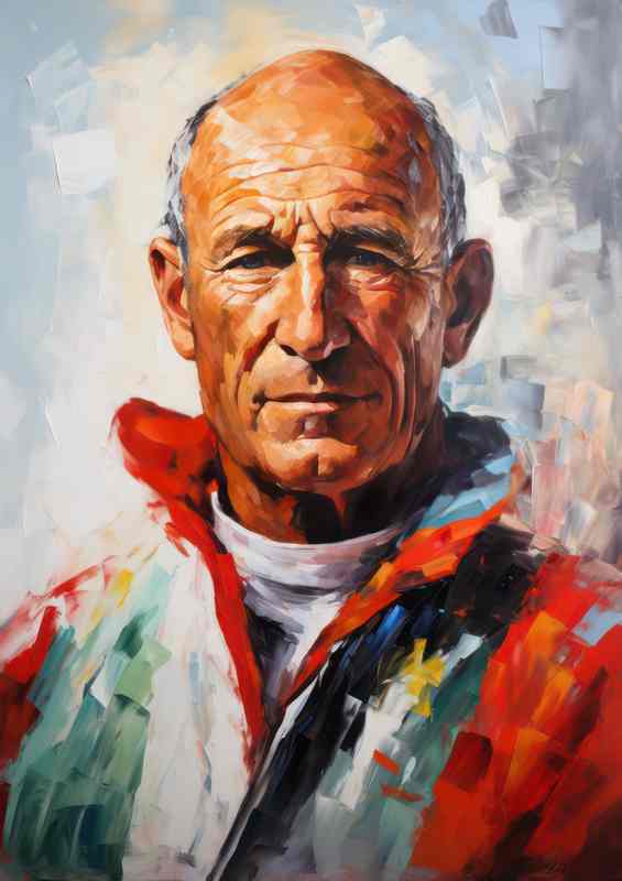 Stirling Moss Formula one racing driver portrait | Di-Bond